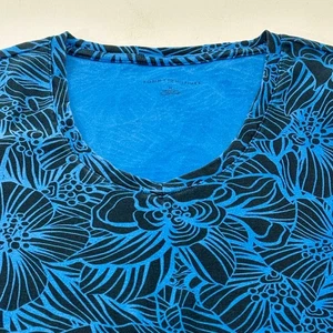 Camisa para mujer Tommy Hilfiger manga corta estampado floral, talla M - Imagen 1 de 5