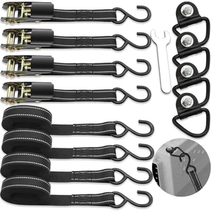 4 Pack Tie Down Kit for Ruffland Kennel - Tie Down D-Ring Kit - 1000 Lbs, wit... - Bild 1 von 7