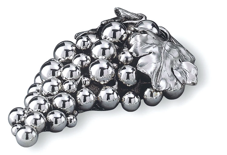 SCULTURA GRAPPOLO d' UVA CM.14Lx6H in GALVANICA ARGENTO 925% PURO 826500/69C - Immagine 1 di 1
