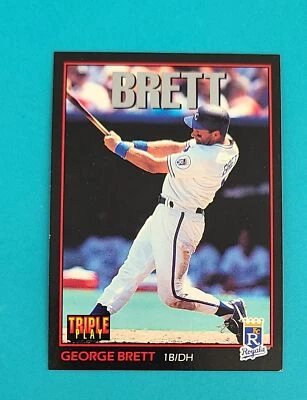 1993 Triple Play #214 George Brett Kansas City Royals BASEBALL Card 3A - Image 1 of 2