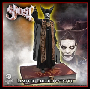 Ghost Papa Emeritus IV Black Robes Rock Iconz Statue - Direct from KnuckleBonz - Picture 1 of 8