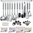 Kitchen Utensils Set High Quality Stainless steel with Holder Rack (38 Piece)