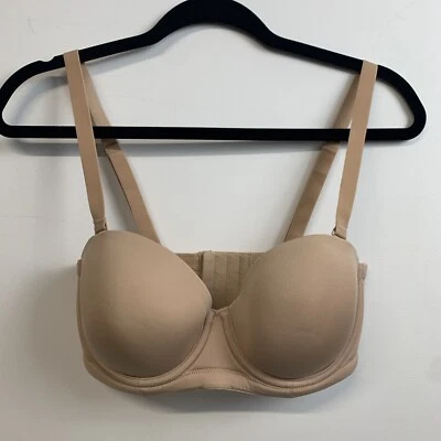 NWOT Wacoal 32DD Cream STRAPLESS RED CARPET ADJUSTABLE BRA With Straps 854119 - Image 1 of 4