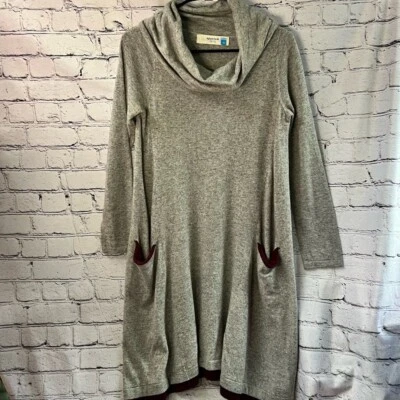 Vestido Suéter Sparrow Anthropologie Capucha Cuello Corderos Lana Cachemira Gran Tamaño XS Foto 1 de 4