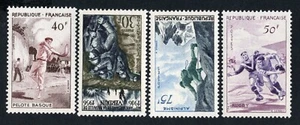 France 1958 group of stamps Mi# 1100-1103 MH CV=26.4$ - Picture 1 of 2