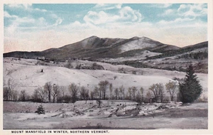 Mount Mansfield in Winter Northern Vermont Vintage Early 1900s Postcard - Picture 1 of 2