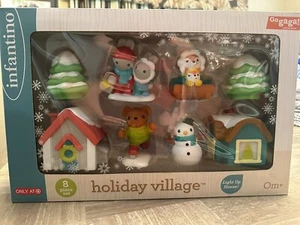NEW Infantino GoGaGa Christmas Holiday Village 8 Piece Set Ltd Edition Target - Picture 1 of 6
