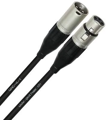 1 Meter - Gotham GAC-4/1 Male To Female Microphone Cable With Amphenol Silver - Image 1 of 4