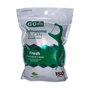 GUM Professional Clean Flosser Picks- Fresh Mint- 150 count - Picture 1 of 2