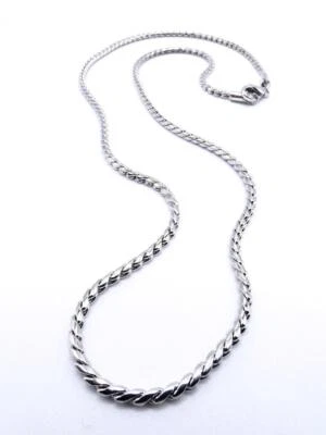 ÚNICO Collar Plateado 20" Largo Cable Cadena UNISEX Foto 1 de 4