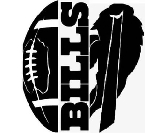 NFL Buffalo Bills football Vinyl Sticker Decal Car Window Bumper Cell window - Picture 1 of 1