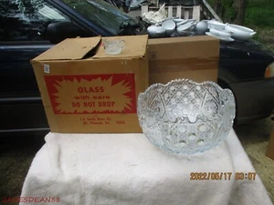 Daisy & Button 25 piece punch bowl set LE Smith BOWL 24 CUPS ORIGINAL BOX - Picture 1 of 12