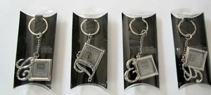 INITIAL BLING KEY RINGS..WITH PICTURE FRAME - Picture 1 of 5