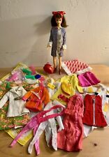 Vtg FRANCIE Doll TNT Brunette & Mod Clothes Lot, In Side Kick Dress