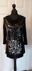 Gelco Size 10 Sequinned Tunic In Black