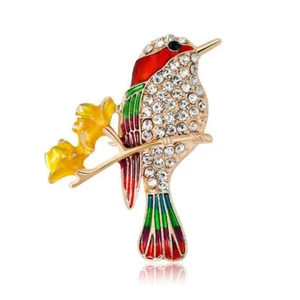 Fashion Colorful Birds Enamel Brooch Corsage Delicate Clothing Accessories Gifts - Picture 1 of 10