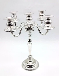 Paul Revere Argentiere ~ Candelabro a cinque luci placcato argento ~ Usato - Foto 1 di 11