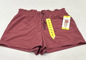 Danskin Women's Paperbag Shorts, Cosmic Clay, Size S - Picture 1 of 3