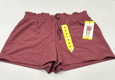 Shorts femininos Danskin bolsa de papel, argila cósmica, tamanho P - Imagem 1 de 3