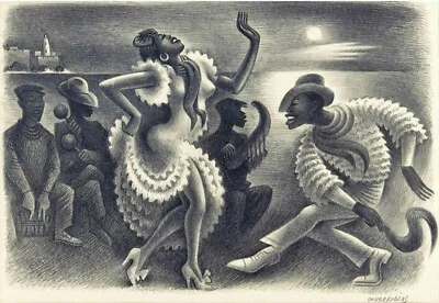 Miguel Covarrubias"Rumba" Archival Canvas Print - BEAUTIFUL!!! - Image 1 of 4