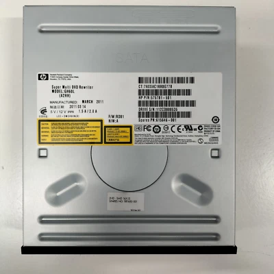 HP GH60L DVD±RW SATA Dual Layer Optical Drive 575781-501 615646-001 F/W RD01 - Image 1 of 4