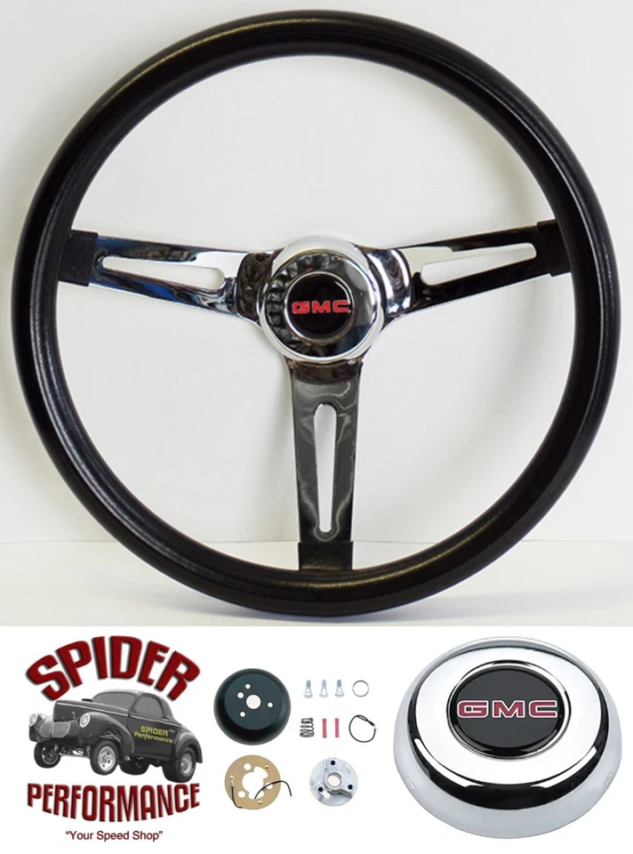 1988-1994 Jimmy Suburban GMC C/K pickup steering wheel 13 1/2" MUSCLE CAR CHROME - Image 1 of 4