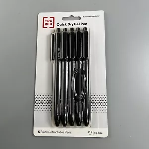 TRU RED Penne Gel Retrattili Asciugatura Rapida Med Point 0,7mm Nero Confezione da 5 TR54494 - Foto 1 di 4