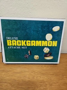 Vintage Deluxe Backgammon Aufsatz Set *neu* alle Teile noch in Kunststoff - Bild 1 von 8