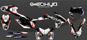 KIT ADESIVI GRAFICHE SKULLZ per moto EXC 125 200 250 300 2012 2013 DECALS DEKOR - Imagen 1 de 1
