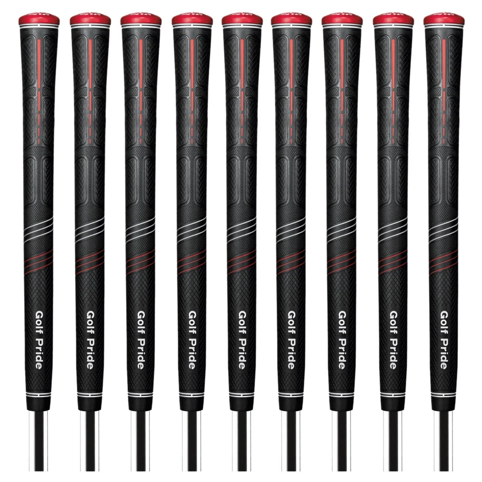 Golf Pride CP2 Pro Jumbo Grip - Mens Oversize Club Grips - Black Red +FREE Tape - Image 1 of 1