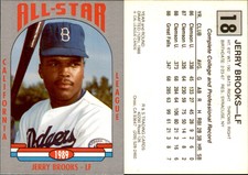 Jerry Brooks 1989 Cal League All-Stars #18 Card *AutographDen*