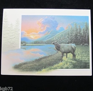 Leanin Tree Birthday Greeting Card Elk  Multi Color R68 Elk - Picture 1 of 2