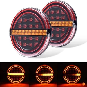Luces traseras LED de 5,3 pulgadas 12 V señales de giro de flujo para auto camión remolque furgoneta 2 piezas - Imagen 1 de 8