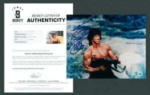 Sylvester Stallone Signed BAS LOA Autographed 8X10 Rambo Photo Auto Beckett COA - Picture 1 of 3