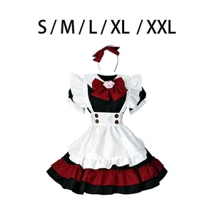 French Maid Costume Maid Outfit for Women Men Womens with Hairband Maid Costume - Picture 1 of 27