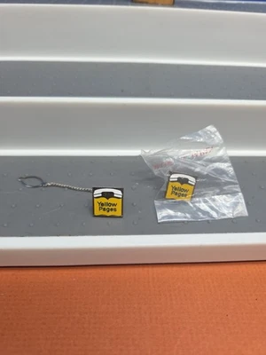 Yellow Pages Phone Book Advertising Vintage Tie Bar Clip Made In Japan Iconic  - Image 1 of 4