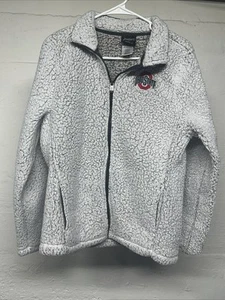 Juniors By Gen 2 Size XL Soft Ohio State Full Zip Up Jacket Light Gray - Picture 1 of 7