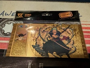 One Piece Zoro Cartoon Kingdom Golden Ticket #02 Sticker - Picture 1 of 2