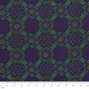 Tela Wildflower & Bush Tucker púrpura 44" de M&S Textiles, WFBTP, algodón - Imagen 1 de 1
