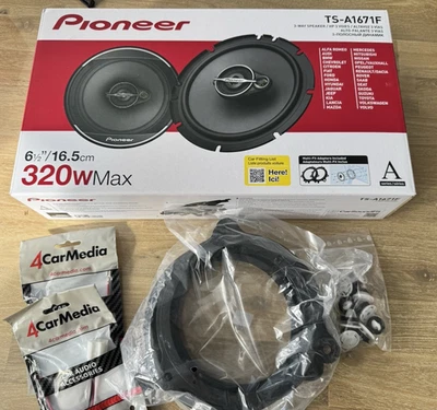 Pioneer TS-A1671F 3-Wege Lautsprecher 320 W mit Einbau-Satz f. Smart ForTwo W453 - Bild 1 von 4