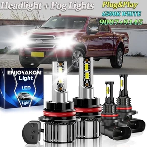 For Ford F-350 Super Duty 2001-2004 LED Headlight Fog Light Bulbs Plug & Play - Picture 1 of 16