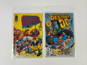 *Signiert* Set Sergio Aragones Destroys DC & Massacres Marvel 1996 Gut - Bild 1 von 16