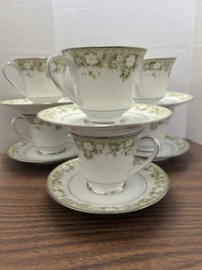 6 Noritake Princeton 6911 TASSEN- UND UNTERTASSEN-SETS - Bild 1 von 7
