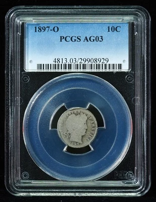 1897-O Barber Dime PCGS AG03 - Image 1 of 3