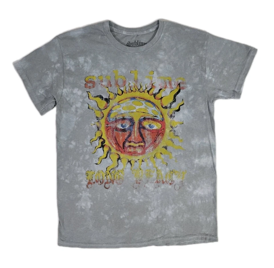 Sublime - Long Beach - Official Brand Gray Tie Dye Retro T-Shirt Adult Size M - Image 1 of 4