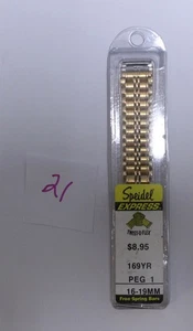 Herren Vintage Speidel Twist-O-Flex goldfarben erweiterbar Uhrenarmband - Bild 1 von 2