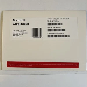 Microsoft Windows Server 2025 Datacenter 24 Core DVD & License Key (New&Sealed) - Picture 1 of 3