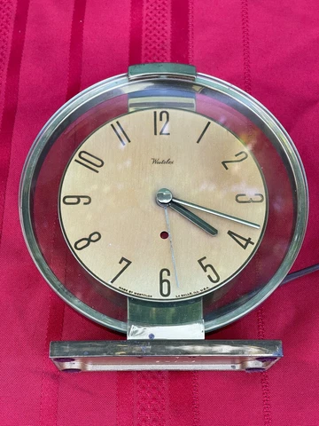 Westclox Oracle Mantle Clock Model S6-E Works Mid Century Modern Cover