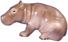 Nymphenburg Porcelain Baby Hippo Figurine Figure Porzellan Hippopotamus Figur
