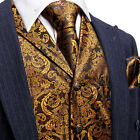 NEUF ensemble gilet robe design Paisley homme et cravate cou Hankie pour costume ou smoking